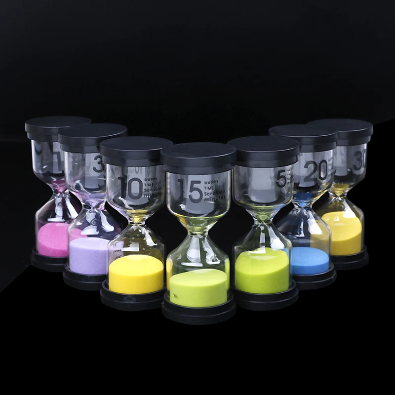 Bright color, Good gloss and Unique craftsmanship 1/3/5/10/15/30 Minutes Sand Glass Sandglass Hourglass Timer Clock Decor Gift