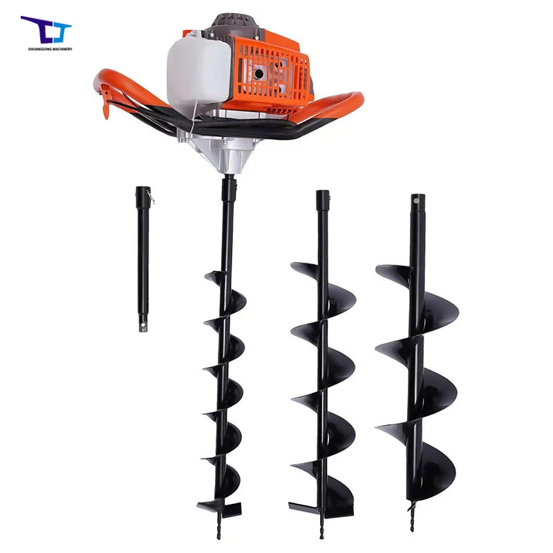 High Quality Soil Ground Drill Petrol Gas Powered Earth Auger Tree Planting Hole Digger Machine 2 Stroke Excavator
