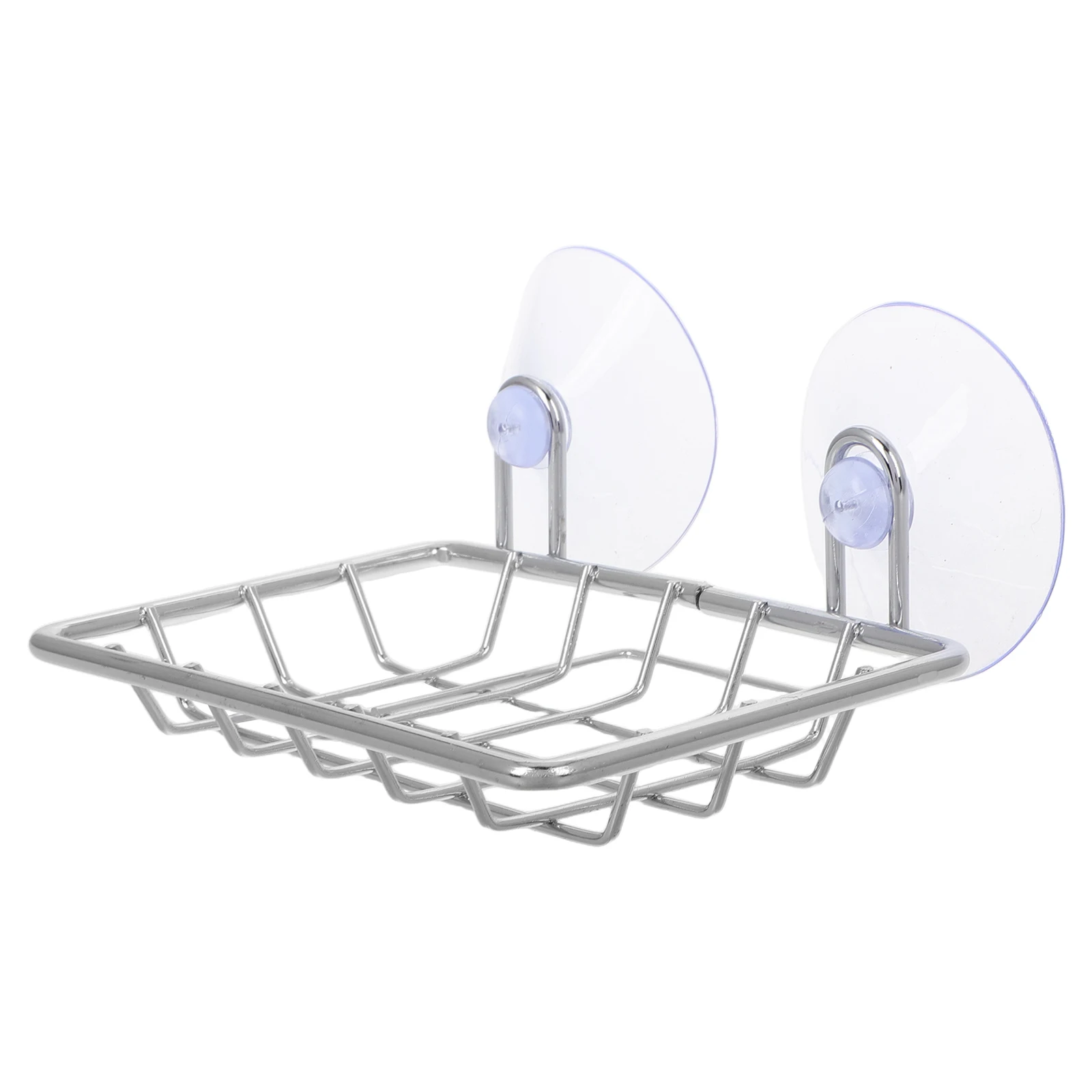 

Suction Cup Rack For Storage Sponge Holder Bathroom Kitchen Shelf Stainless Steel Metal Storage Drainer Creative