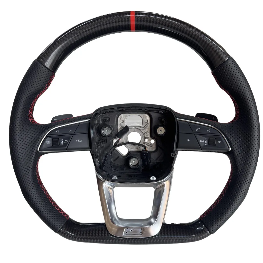 

For Perforated Leather Sports 3-Spoke 40mm Grip Customized Audi Steering Wheel