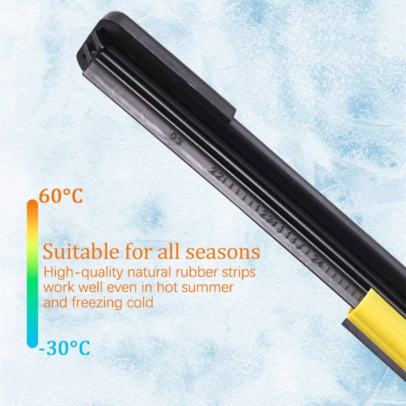 Kcimo 1 قطعة شفرات ممسحة السيارة الأمامية المطاط المتين لينة بدون إطار فرش الزجاج الأمامي ملحقات النافذة