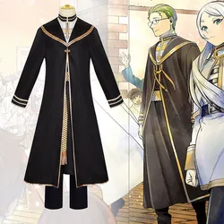 Heiter Cosplay Anime Frieren Beyond Journey's End Costume Wig Priest Uniform Cloak Glasses Green Hair Halloween Party Women Men