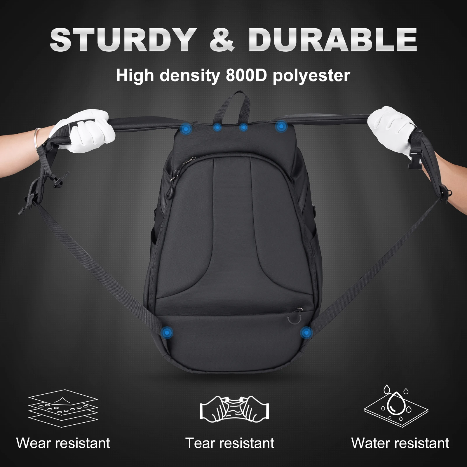 Motorcycle Backpack for Motorcyclist Motorbike Helmet Storage Bag Outing Riding Waterproof Backpack with Reflective Stripe