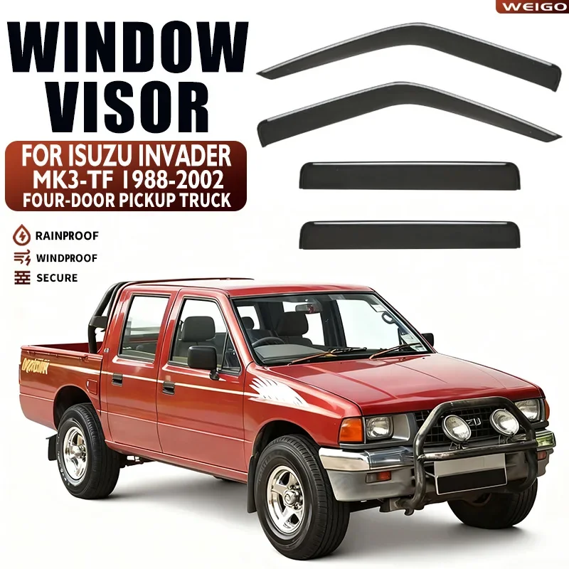Für Isuzu Invader MK3-TF 1988-2002 Auto-Fenster-Windabweiser Regenschutz Sonnenschutz Karosserie-Kit