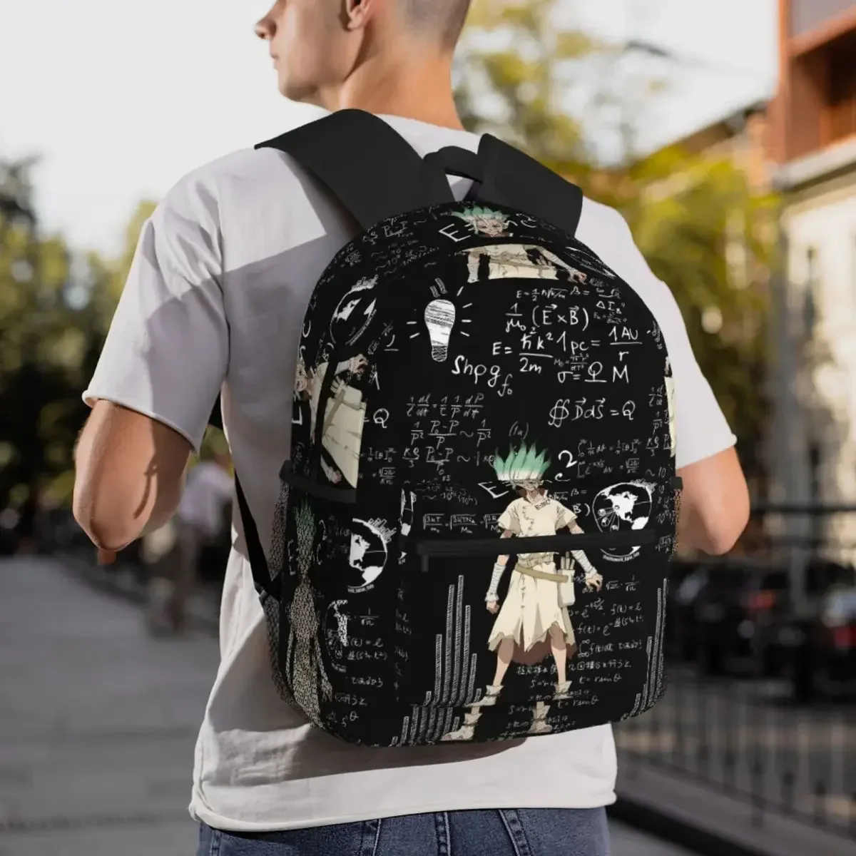 Custom Bag Senku Ishigami Dr Stone Apan Anime Backpack Daypack Large Capacity Children BookBag School Bag Shoulder Bags For Men