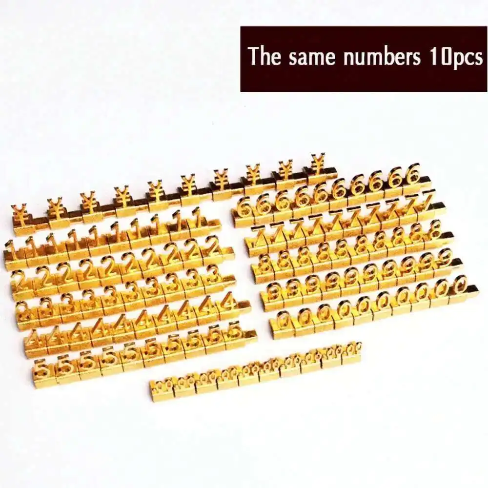 Lot Of 10pcs Same Numbers Adjustable Price Cube Letters Assembly Jewelry Watch Shop Display Block EUR Price Numeral Combined Tag