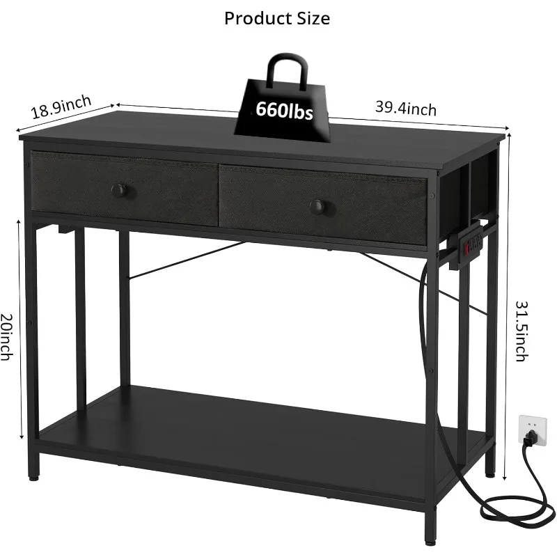 Aquarium Stand with Power Outlet, Metal Frame Fish Tank Stand with Cabinet Storage, Double Turtle Reptile Terrariums