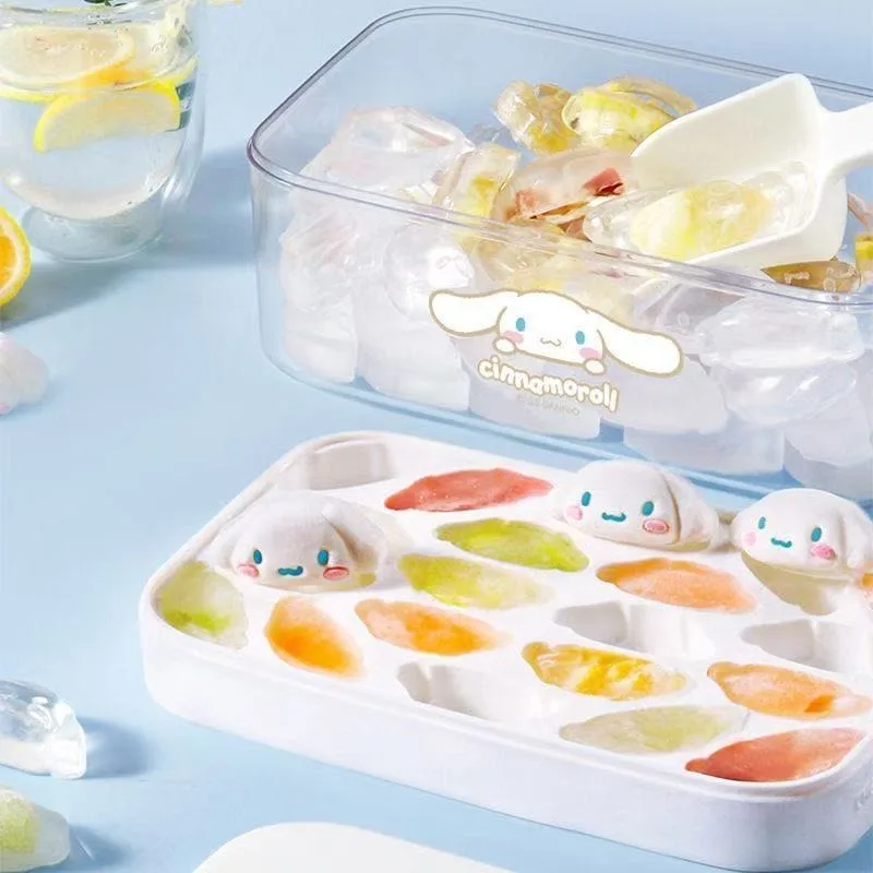 Cute Cinnamoroll Silicone Food Grade Ice Storage Box Ice Tray Summer Household Use Ice Making Cool Homemade Mold Sense of Luxury