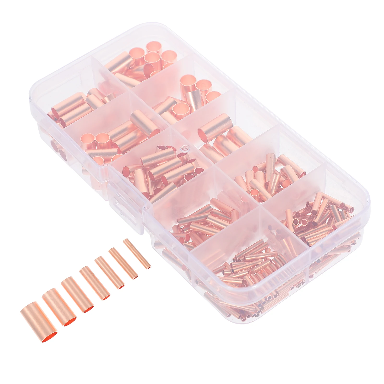 250 шт. медные соединительные трубки, маленькие прямые медные трубы, соединители для проводов, соединительные трубки для промышленного использования