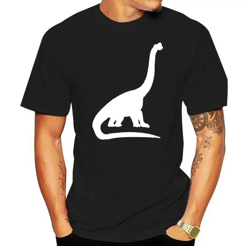 Brachiosaurus Dino T Shirt Authentic Spring Autumn Crew Neck Cotton Printing Standard Leisure Gift Shirt