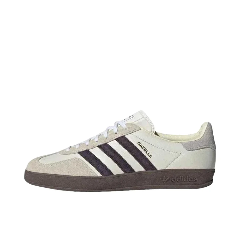 Adidas-sapatos interiores gazela original para homens e mulheres, antiderrapantes, treinamento alemão, sapatos de skate, top baixo, bege, preto, roxo, taro