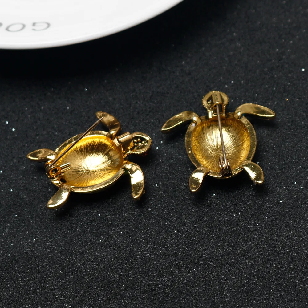 Enamel Turtle Brooches For Women Luxury Designer Classic Unique Personality Animal Brooch Pins Jewelry Gift image 5