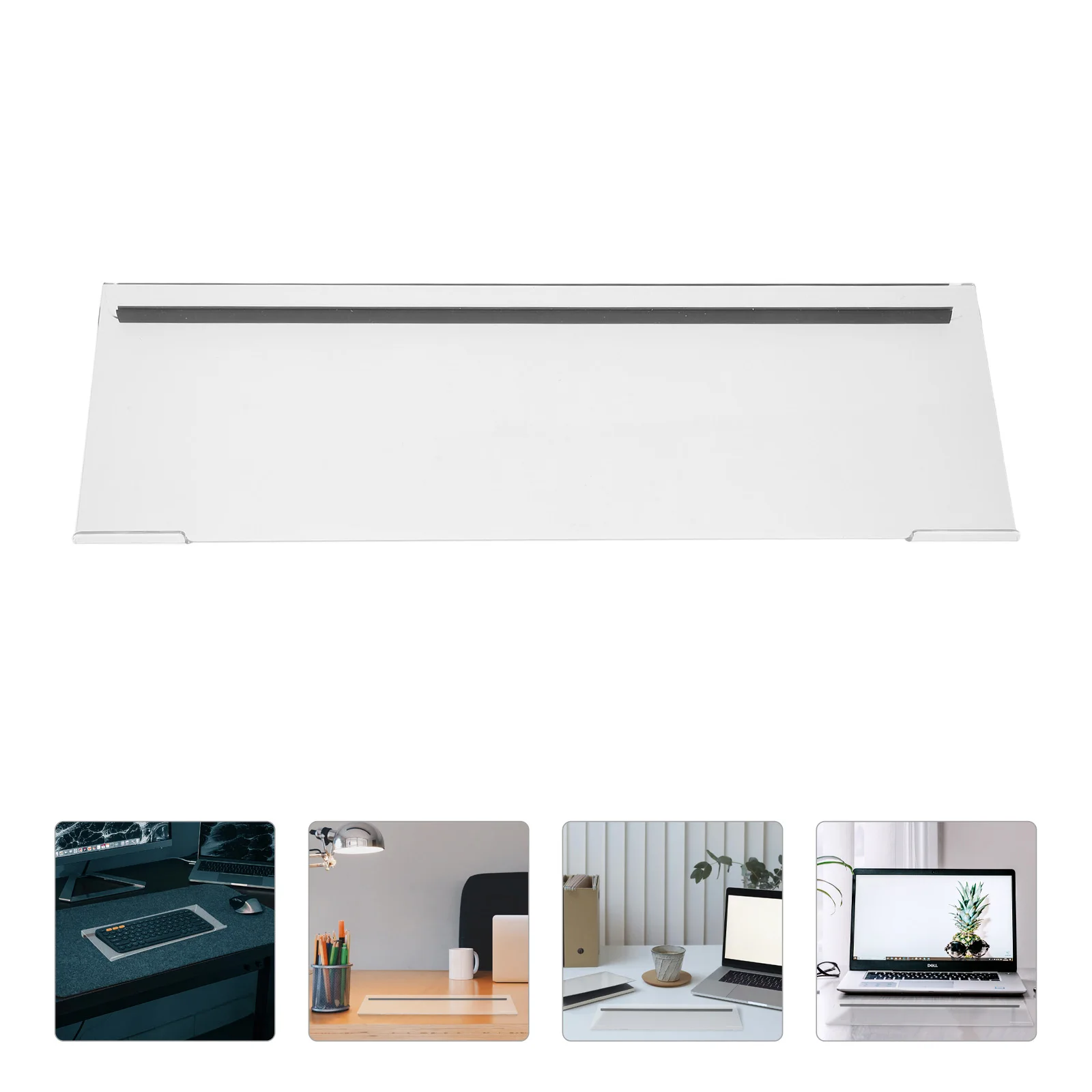 

2 pcs Acrylic Keyboard Z-Shaped Ergonomic Anti-Slip Desktop Tray Display Rack For Office Home Gaming Keyboard Holder Stand