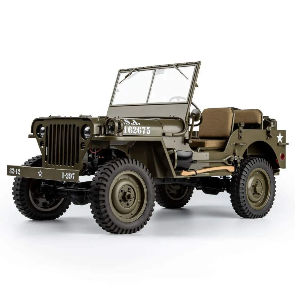 Dla Rochobby FMS WW2 Hobby RC Truck Military US Army 1/6 MB Scaler Willys Jeeps 4-kołowy napęd szczotkowany RTR z TX RX bez baterii