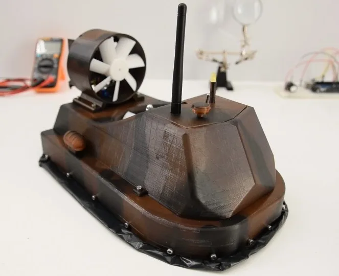 Rc Levitatie Hovercraft Met Sg90 Robot Voor Arduino Robot 3d Printing Open Source Levitatie Boot Programmeerbare Hovercraft Kit