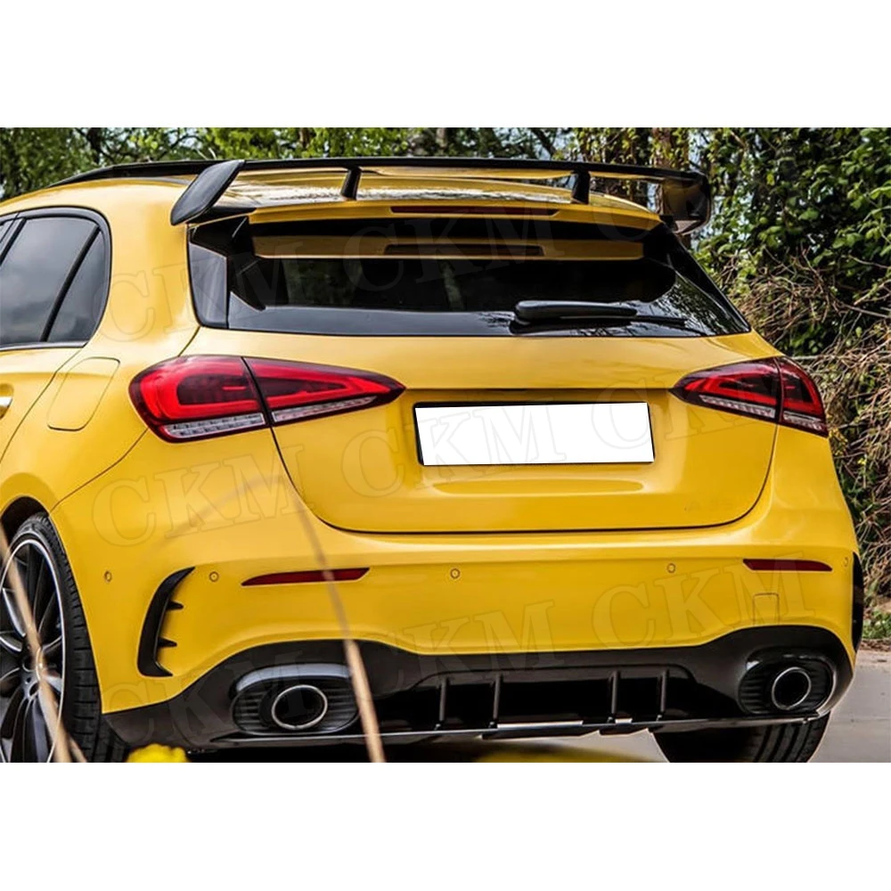 

Carbon Fiber Rear Roof Spoiler Hatchback Spoiler 2019 2020 ABS Glossy Black Wings For Mercedes Benz A Class W177 A220 A250 A35