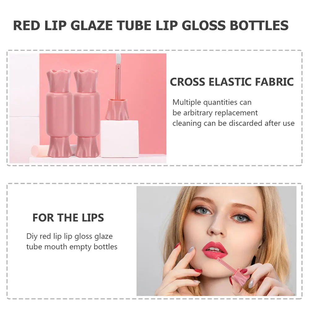 

16 Pcs Lip Gloss Empty Tubes Portable Mini Plastic Bottles Hygienic Durable Travel Toiletries Refillable Vials