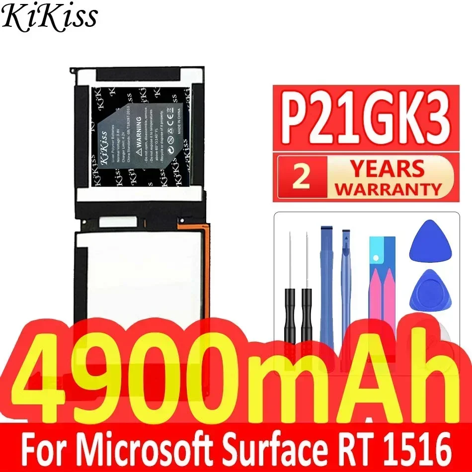 

Аккумулятор KiKiss 4900 мАч P21GK3 для планшетного ПК Microsoft Surface RT 1516 21CP4/106/96 7,4 В