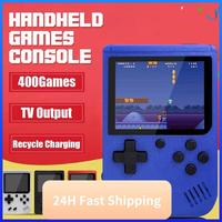400-In-1 Video Game Console Retro Mini Game Plyer 3.0 Inch Color Pocket TV Game Console Dual Handheld Gamer Player Durable White
