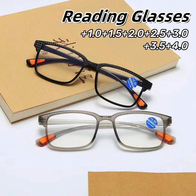 

Simplicity Comfortable Square Full Framed Reading Glasses HD Clear Lens Blue Light Blocking Unisex Eyeglasses 0 TO +4.0