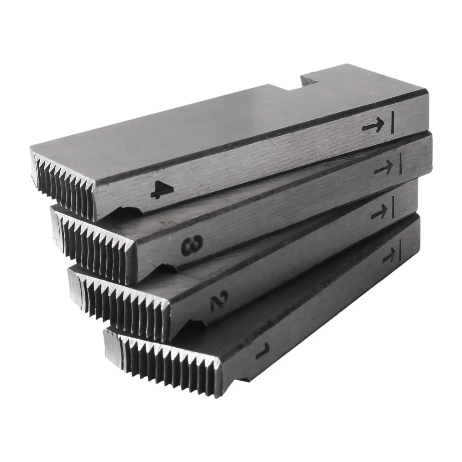 4Pcs 47745 Threading Machine Dies Sturdy Accessory Versatile for Industrial Application Professional 1/2inch to 3/4inch NPT