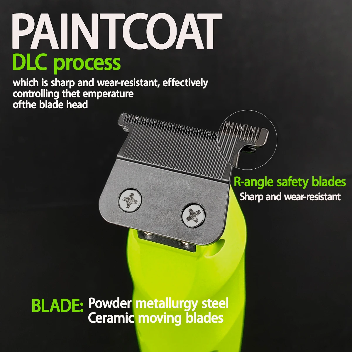 BRDCLIP Professional Hair Clipper 7200RPM Brushless Motor DLC FADE Blade Charging Base Barber Trimmer 9000RPM Electric Shaver