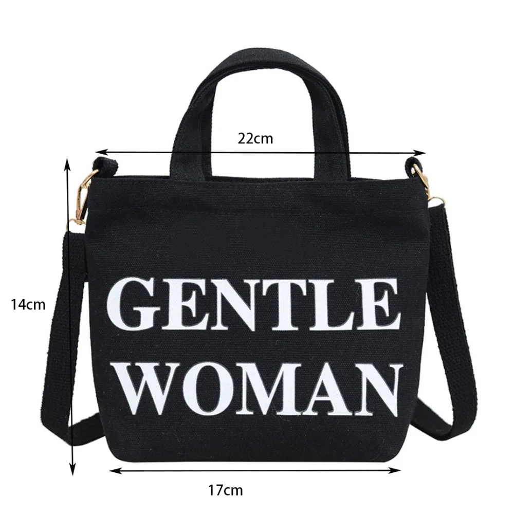 Thailand Gentle Woman GW Printed Canvas Shoulder Bag Underarm Bag Casual Handbag Messenger Bag Daily Commuting Bag