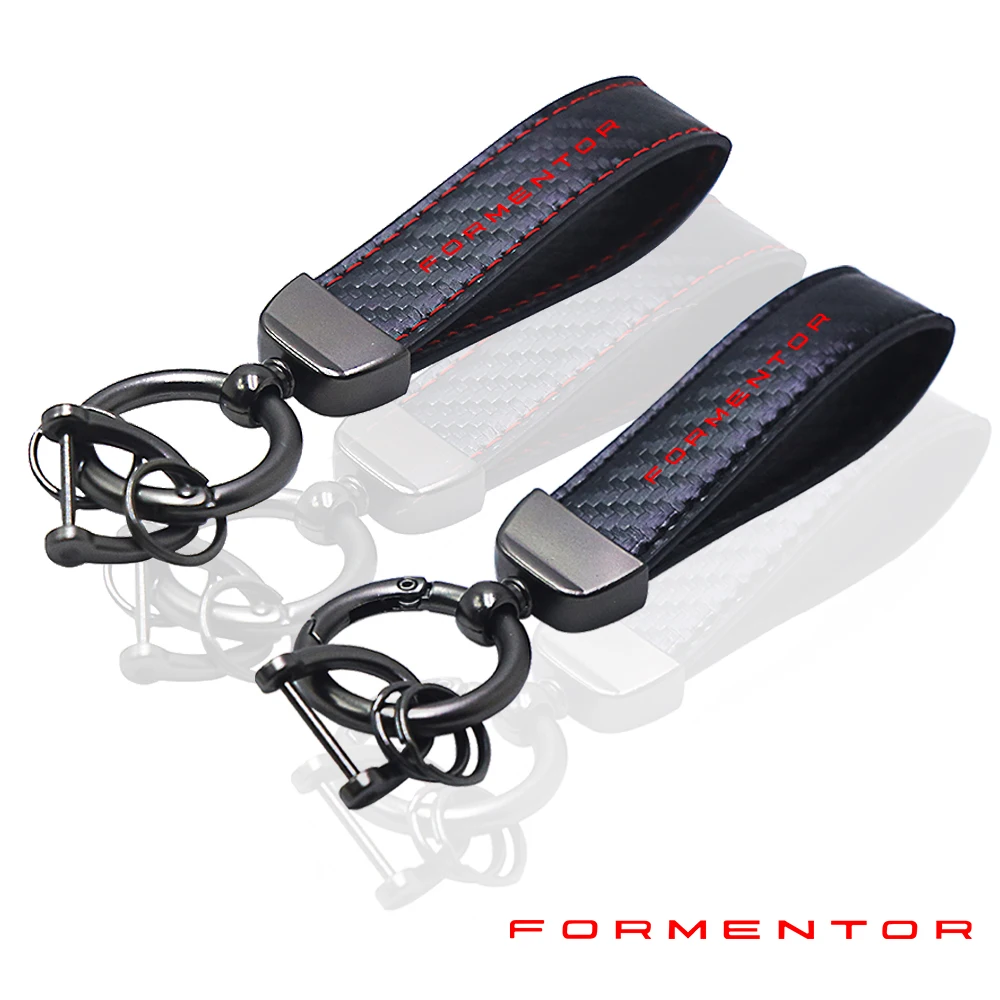 for cupra formentor car Key chain Rings carbon fiber keychain car Accessories