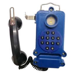 Safe Round Button Wall Telephone Noise-proof Telephone for Petrochemical Industry, IIC Level, Glass Reinforced Plastic Shell