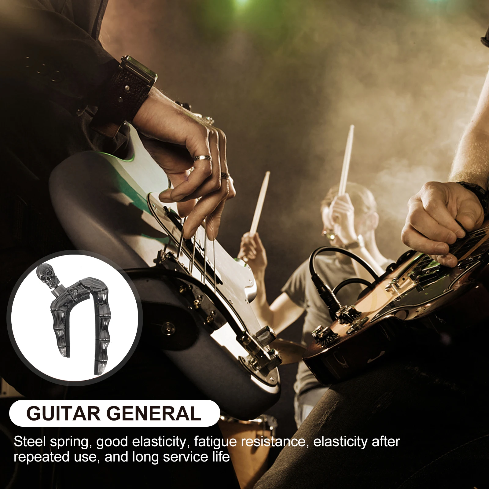 

s Guitar Capo Alloy Skull Design Silicone Exquisite Sandhi Clamp Multi Function Portable Guitar Accessories
