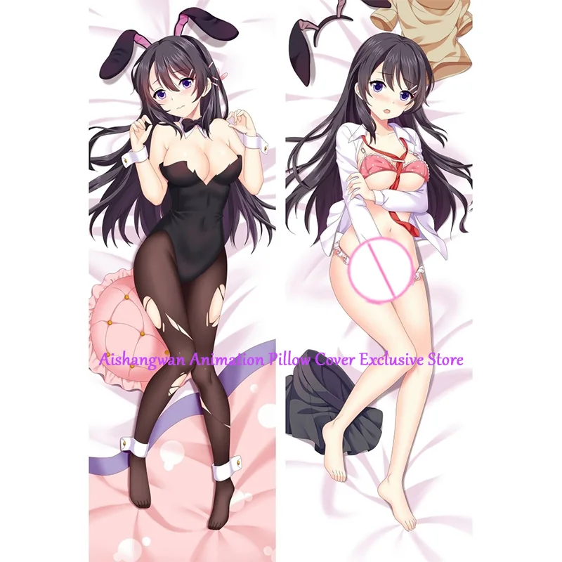 غطاء وسادة أنيمي Dakimakura-Sakurajima Mai ، وسادة طباعة على الوجهين ، هدايا مهرجان الفراش ، 2Way