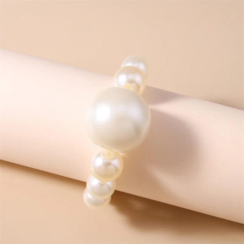 Punk Handgemachte Perlen Armbänder für Frauen Übertreiben Große Metall Ball Armbänder Mädchen Party Fesitval Schmuck Geschenke – Detail 7