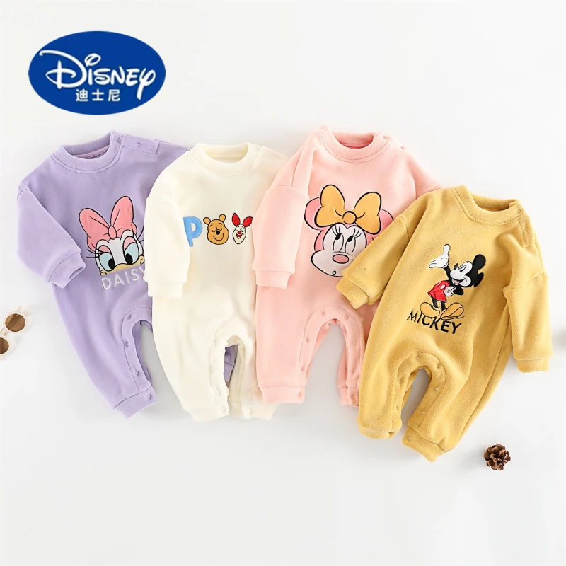 

Disney Baby Fleece Bodysuit for 0-24 Months, Daisy Duck Print, Warm Winter & Fall Outerwear for Newborns & Infants