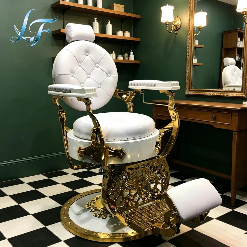 Hydraulic Lift Reclining Rotatable Salon Chair Heavy Duty Furniture For Beauty Salon Hair Cutting Studio