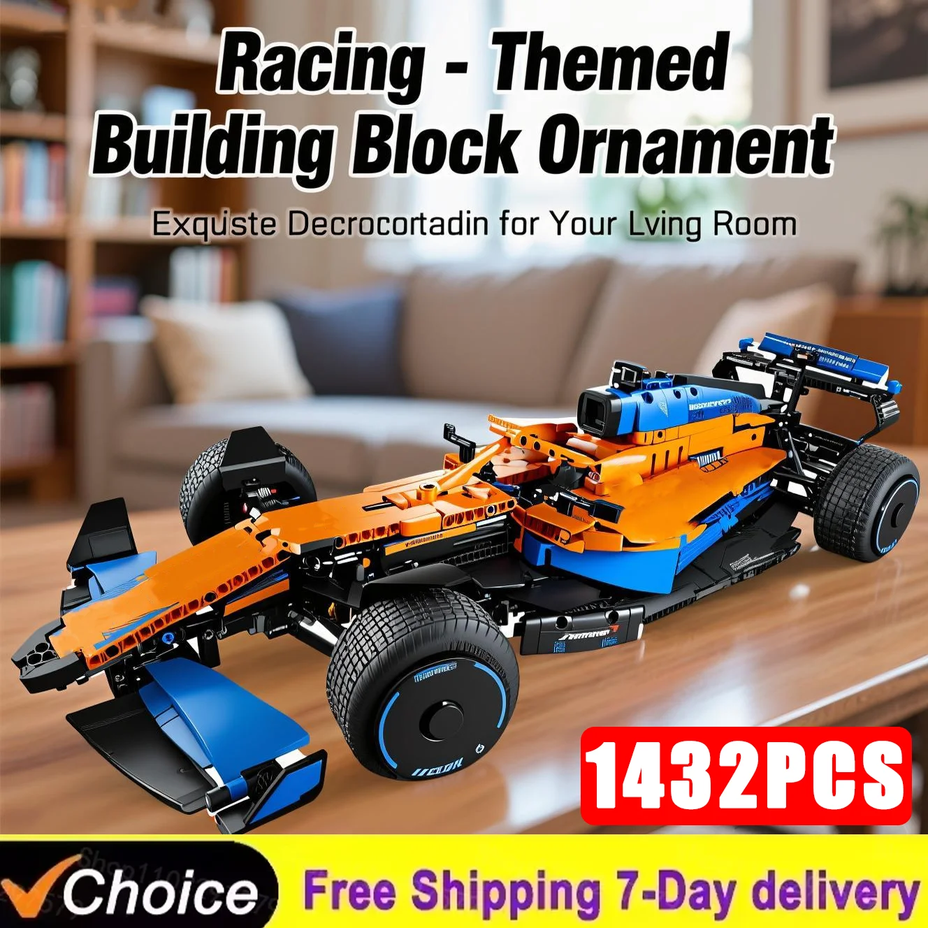 Technique F1 W14 E 1432PCS 42141 Kits de voitures de course Ensemble de construction Collection réaliste Caractéristiques Cadeaux pour les anniversaires Modèle à monter soi-même