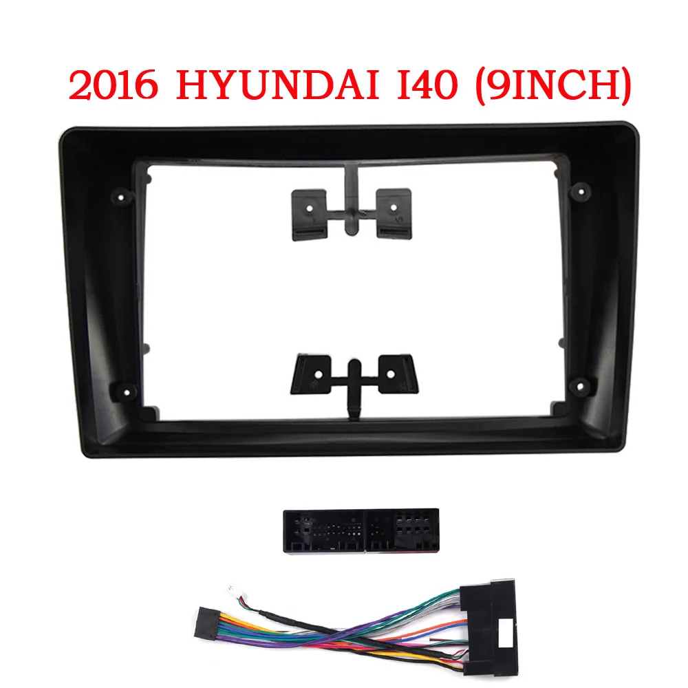 NAVI 9inch Fascia Car Audio Frame Car Radio Fascia gps navigation fascia panel is suitable FOR HYUNDAI I40 2016+ Radio Dashboard