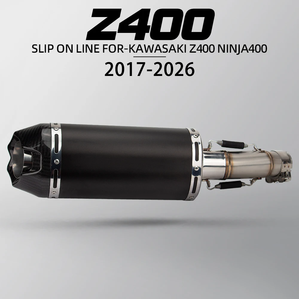 

For Kawasaki Ninja250 Ninja400 Ninja500 Ninja7 Z250 Z400 Z500 Z7 2017-2026 Slip on Line Motorcycle Muffler Link Pipe Tail Tube