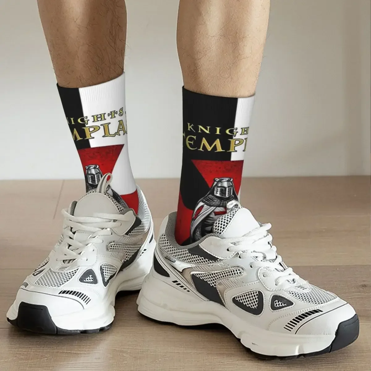 Templar Shield Cross Knights Templar Socks Harajuku Super Soft Stockings All Season Long Socks Man Woman Valentine's Day Gifts