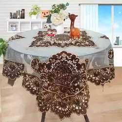 American embroidery hand-hollowed furniture dust-proof tablecloth refrigerator air conditioning cover holiday party decoration