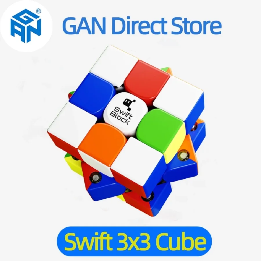 GAN 큐브 스위프트 블록 마그네틱 GANCUBE 스피드큐브, 스티커리스 전문 교육 로직, 스마트 게임 피젯 토스, 3x3 