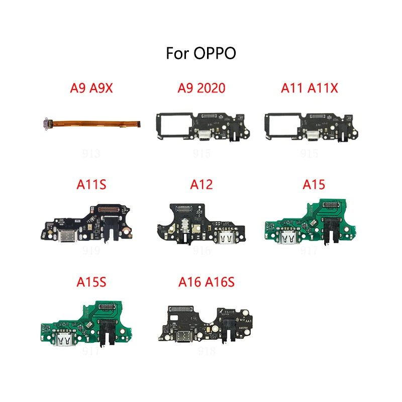 Puerto de base de carga USB, conector Jack, Cable flexible para OPPO A9 Pro, A9X, A11, A11X, A11S, A12, A15, A15S, A16S, módulo de placa de carga