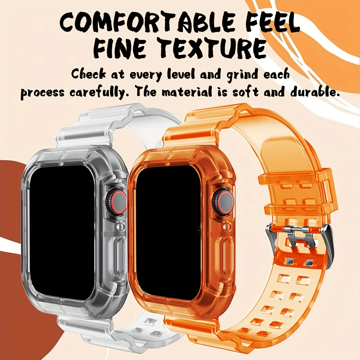 1pc transparenter Gletscher smart für Apple Uhren armband 38mm 40mm 41mm 42mm 44mm 45mm, geeignet für, iwatch Serie se/8/7/6/5/4/3/2/1