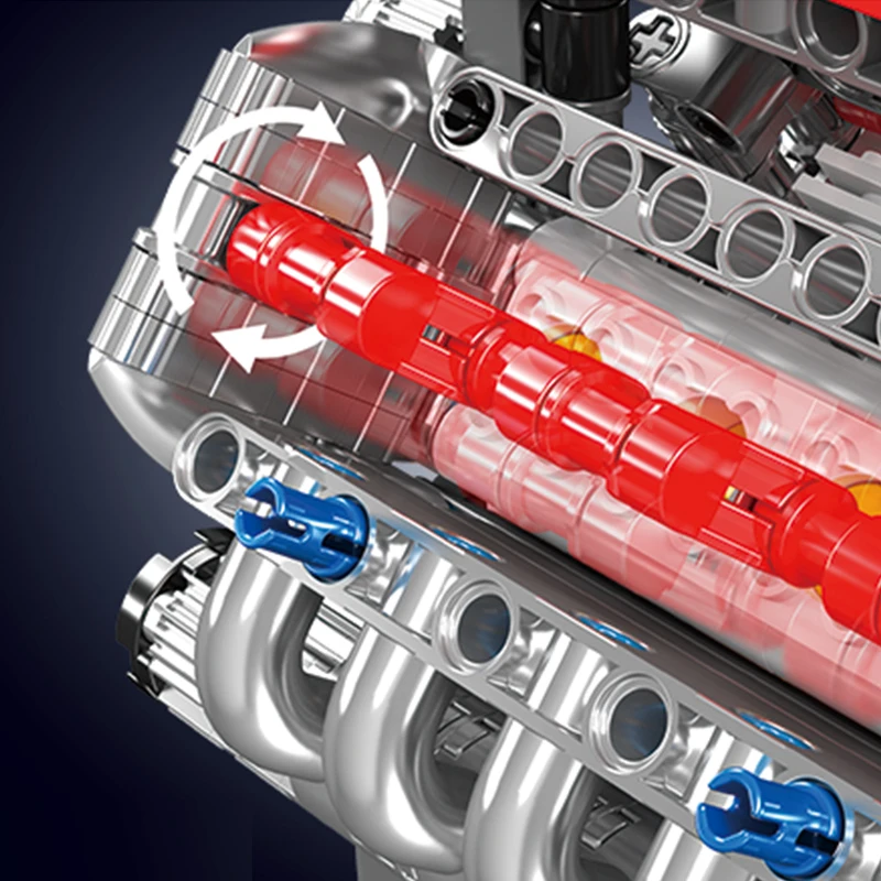 487 قطعة LSX454 V8 محرك اللبنات مجموعات التقنية مقلد الجسيمات الصغيرة الجمعية الطوب نموذج اللعب هدايا لقضاء عطلة #4