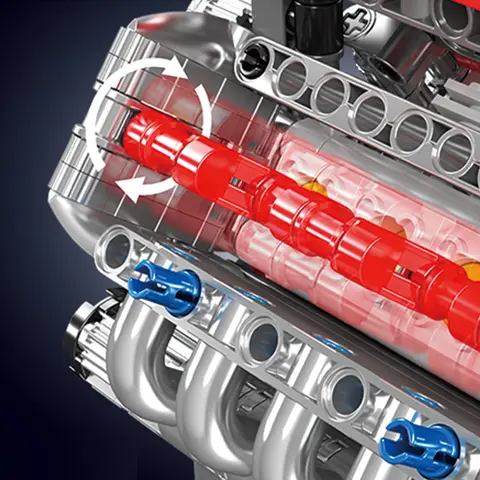 487 पीस LSX454 V8 इंजन बिल्डिंग ब्लॉक सेट तकनीकी सिम्युलेटेड छोटे कण असेंबली ईंटें मॉडल खिलौने छुट्टियों के लिए उपहार 10 best sales लेगो इंजन - №1