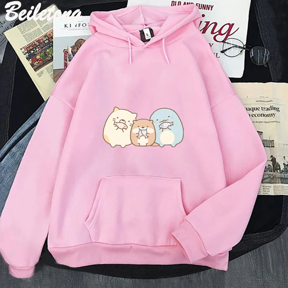 Sumikko Gurashi Women Hoodies with Pattern Sweatshirts Y2k Oversize Sweatshirt Autumn Harajuku Fashion Goth Women's Hoody