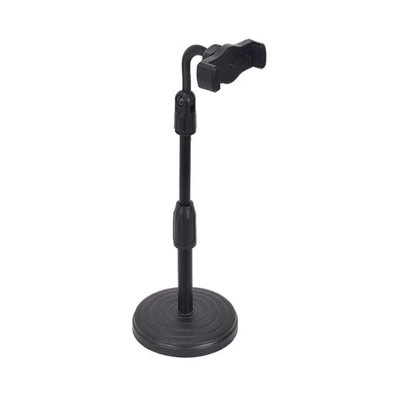 

360 Rotate Portable Desktop Mobile Phone Holder Stand For Live Streaming Shoot Video Round Base Smartphone Stand