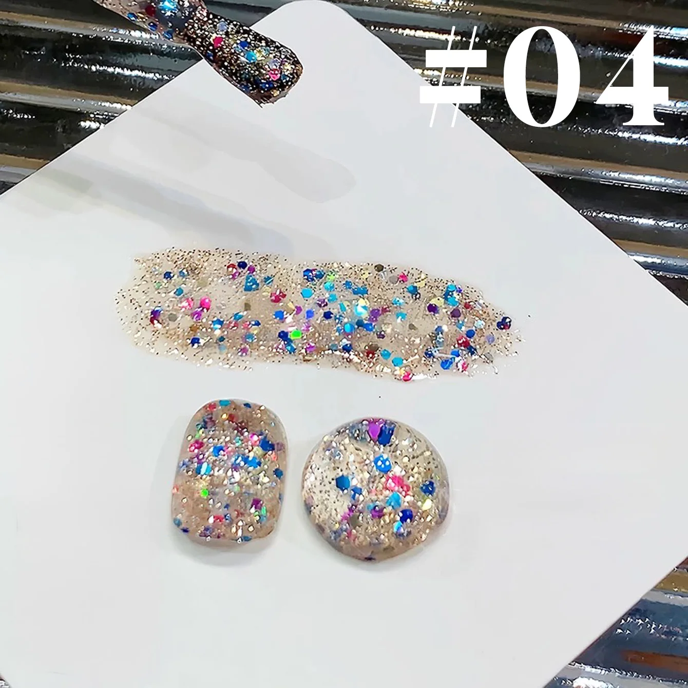 

1pcs WS Autumn Nails Halloween Nails White Gold Fine Glitter Broken Diamond Gel Nail Polish Glue Super Flash 2025 Brilliant Gel