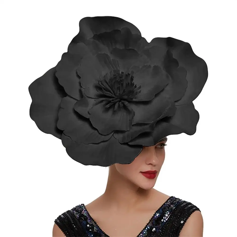 New Feathers Hair Accessories Hair Band Makeup Prom Large Flower Bow Hat Headdress