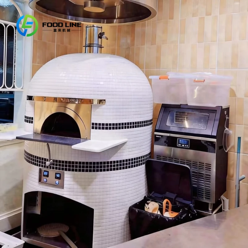 Customized Commercial Large Neapolitan Italian Woodfired Brick Burning Clay Neapolitan Pizza Oven Built-in Oven for Bakery
