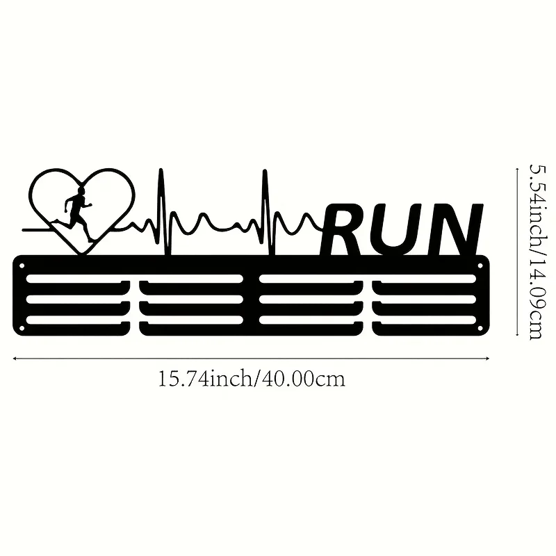 1pc Bohemian Style Metal Medal Hanging Rack Run, Marathon Runner Display for Medals & Hats, Home Decor for Living Room, Kitchen,